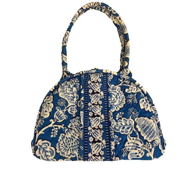 Vera Bradley Eloise Kiss Lock Purse Blue Lagoon Retired Quilted Bag 2011 - Picture 2 of 12
